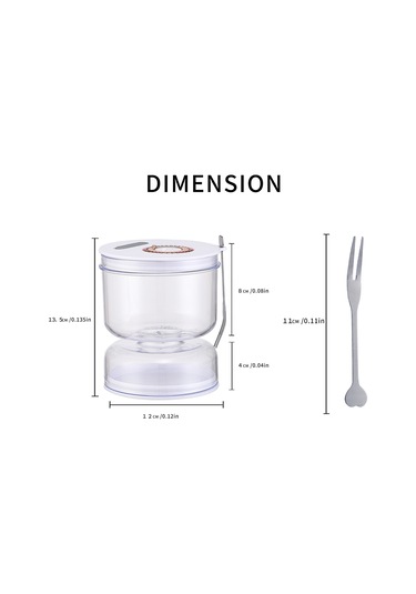 Yaleker 27oz Sızdırmaz Turşu Kavanozu - Islak Ve Kuru İçin Süzgeçli Kapaklı Pratik Saklama Kabı Beyaz