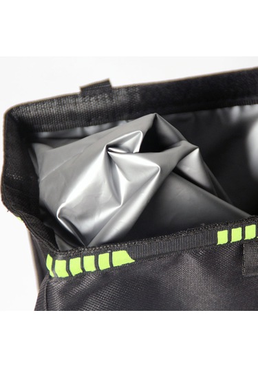 Monyee Siyah Oksford Kumaş Araç Çöp Kutusu - 13l Su Geçirmez Arka Sandalye Askılı Depolama Çantası