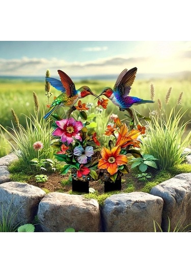 Pazly Kuşlar Homyl Hayvan Düz Dekoratif Çiçek Bahis Bahçe 2d Ga