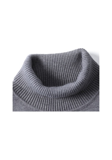 Erkekler İçin Düz Renk Sonbahar Ve Kış Günlük Kazaklar Siyah