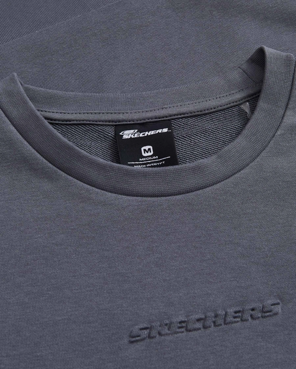 Skechers M Essential Crewneck Sweatshirt Erkek Gri Sweatshirt S2610015-3998 Gri