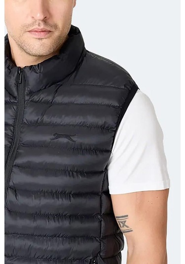 Slazenger Helıx Erkek Fermuar Cepli Siyah Yelek Siyah