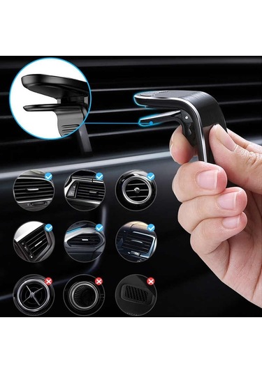 Telefon Tutacağı Araç İçi Kalorifer Destekli Mıknatıslı Telefon Tutacağı / Syte170