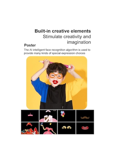 Trendooze Springsun 1080p Mini Karikatür Çocuklar Dijital Kamera Çift Lens 2.0 İnç Ips Ekran Dahili Pil Af