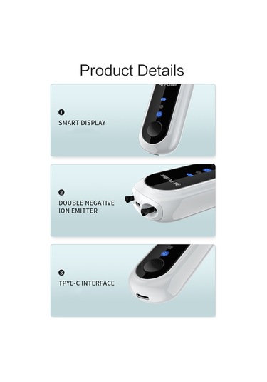 Mini Taşınabilir Askılı Boyun Anyon Hava Temizleyici Hızlı Hava Temizleme Yüksek/düşük Vites Ayarı Dahili Pil Siyah Kordon