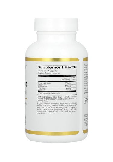 California Gold Nutrition Benfotiamine + Alpha Lipoic Acid And