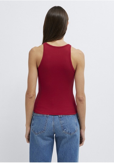 Mavi - Halter Yaka Kırmızı Atlet 1613912-70391