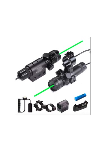 Mufunye Usb Şarjlı Yeşil Lazer Hedefleyici, Yüksek Güçlü Tactical Fener, Uzatılabilir Işın, Metal Gövde, 2600ft Görünürlük, Şarj Aleti Ve Tutucuları Dahil Siyah