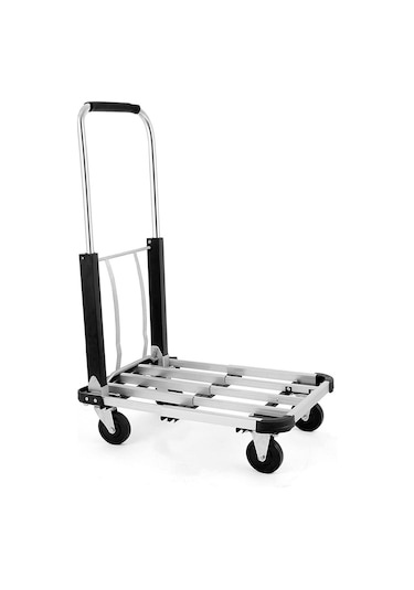 Balatlı 150 KG Katlanabilir Portatif Paket Ve Yük Taşıma Arabası