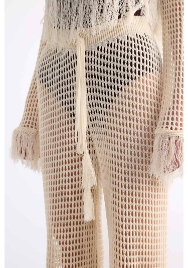 DeFacto Straight Fit Esnek Belli Kroşe Plaj Pantolonu F7460AX25HSER105
