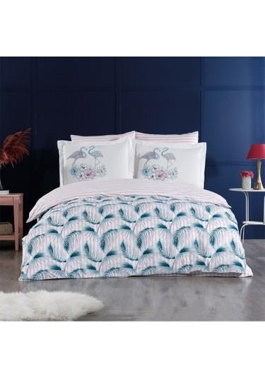 Poplin Tek Kişilik Complette Set Florina Turkuaz