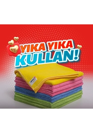 40x40 200 Gr 5 Adet Havlu Temizlik Bezi Pembe-sarı Sarı