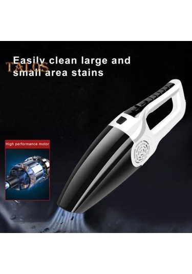 Maoyaya Akülü El Süpürgesi 12000pa Güçlü Emiş, Şarj Edilebilir Taşınabilir Araba Süpürgesi Siyah & Beyaz