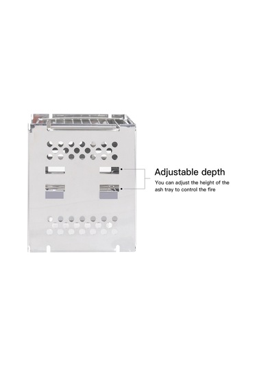 Vkemall Ws045 Dikdörtgen Çift Amaçlı Odun Sobası Gümüş