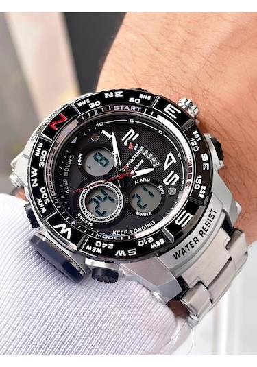 Digital & Analog Erkek Kol Saati Led Işık, Takvim, Kronometrep3388s1467