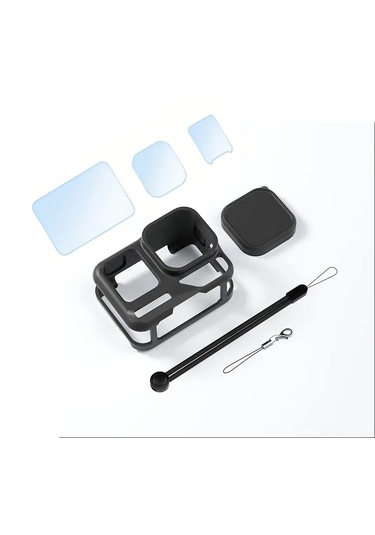 Insta360 Ace Pro 2 Silikon Kılıf, Lens Kapağı, Ekran Koruyucu & Kayışlar Siyah