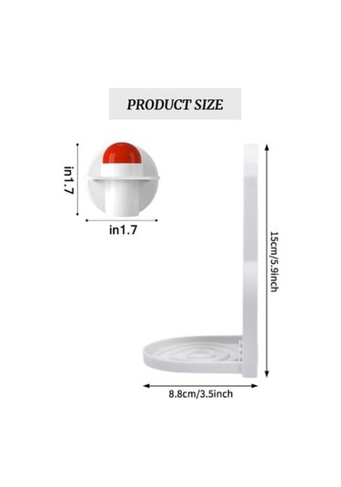 Lemestar Beyaz Plastik Çamaşır Deterjan Kapak Tutucu - Dökülmeyi Engeller, 2 Adet Beyaz