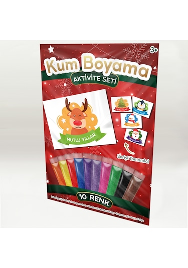 Sevimli Geyik Yılbaşı Özel Kum Boyama Aktivite Seti