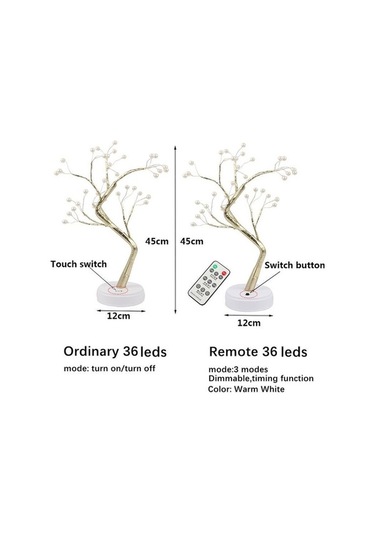 Didadodo Çok Renkli Led Gece Lambası Mini Noel Ağacı Bakır Tel Aydınlatma 108 Leds Çok Renkli