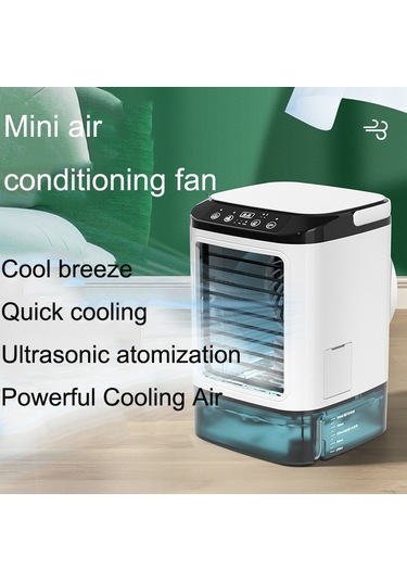 Masaüstü Mini Soğuk Hava Fanı Ev Nemlendirici Cn Fişli Çift Sprey Klima Fanı