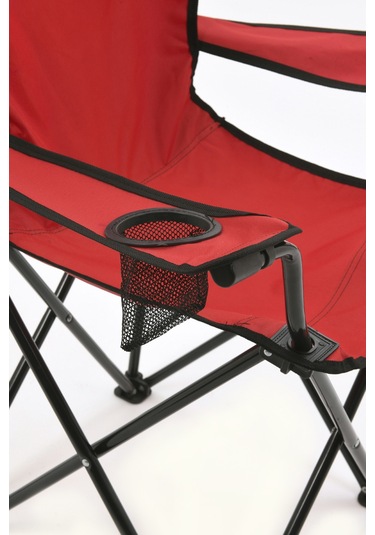 Exent 2'li Rejisör Kamp Sandalyesi Piknik Sandalyesi Katlanır Sandalye Taşıma Çantalı Kırmızı