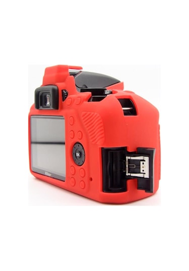 Sanger Silikon Kılıf Nikon D3500 Uyumlu Kırmızı