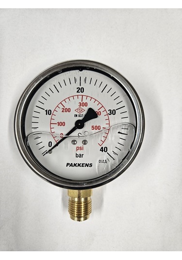 Çap 100 ALTtan 40 Bar Gliserinli Manometre - Pakkens
