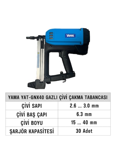 Yama YAT-GNX40 Gazlı Çivi Çakma Tabancası