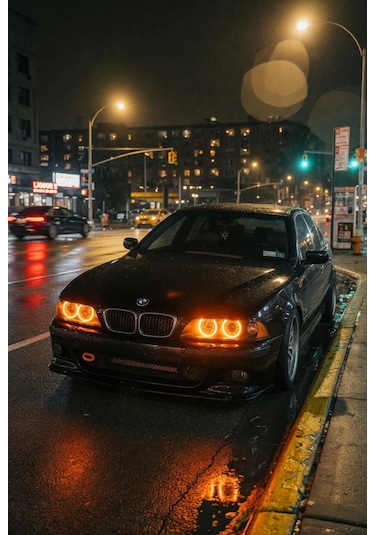 Bmw E39 Led Angel Halka Seti Amber Turuncu Renk Premium Görüntü