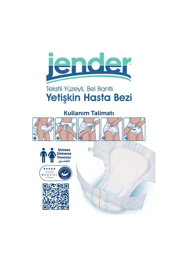 Tekstil Yüzeyli Bel Bantlı Yetişkin Hasta Bezi Medium 30'lu 8 Paket 240 Adet M
