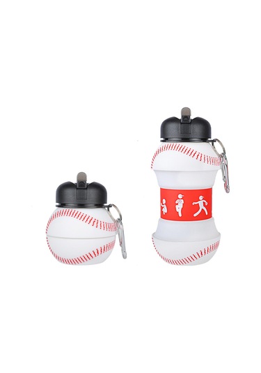 Qingmipy Silikon Katlanabilir Matara 550ml - Dış Mekan Spor İçin Taşınabilir, Düşmeye Dayanıklı, Sızıntısız Ev Ve Okul Kullanıma Uygun Bardak Beyaz