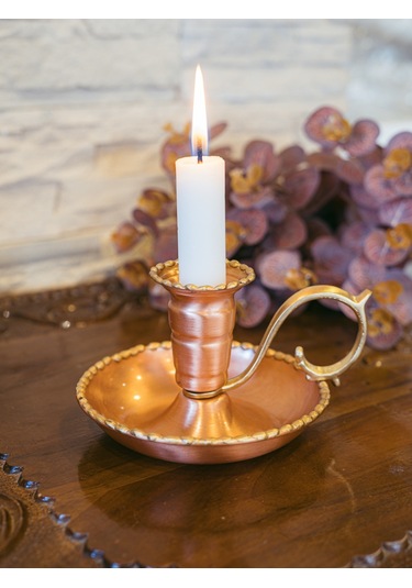 Bakır El Şamdanı Eritmel Model Mat Renk