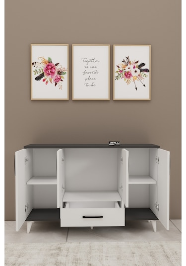 Nedudo Kahve Köşesi Çok Amaçlı Dolap 4 Kapaklı 1 Çekmeceli Kiler Mutfak Dolabı Beyaz Antrasit Beyaz Antrasit Nedudo Kahve Köşesi Çok Amaçlı Dolap 4 Kapaklı 1 Çekmeceli Kiler Mutfak Dolabı Beyaz Antrasit Beyaz Antrasit