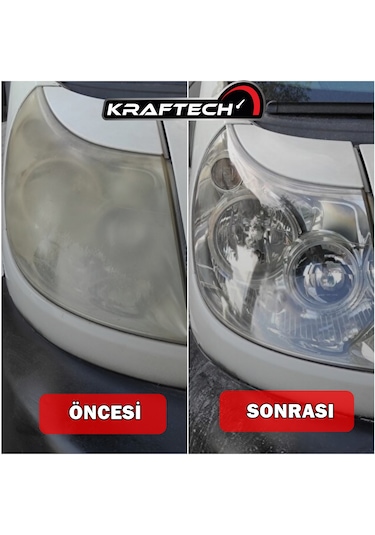Kraftech Yeni Nesil Premium I Buharlı Araba Far Temizleme Ve Parlatma Seti - 9 Parça Ürün