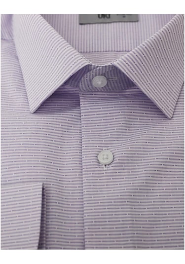 Uki Lila Slim Fit Uzun Kol Gömlek Lila