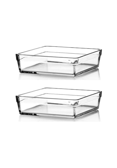 Paşabahçe Premium Borcam Kare Tepsi - 2 Li Servis Fırın Tepsisi 59304