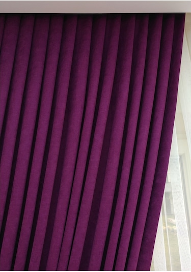 Evdepo Home Vişne Fon Perde Tek Kanat