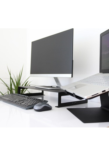 Hansdo Metal Siyah Laptop Standı - Yükseltici - Altlık Sls1Bl