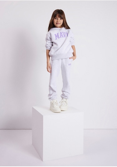 Mavi - Mavi Logo Baskılı Kapüşonlu Gri Sweatshirt 7610035-85438 Gri