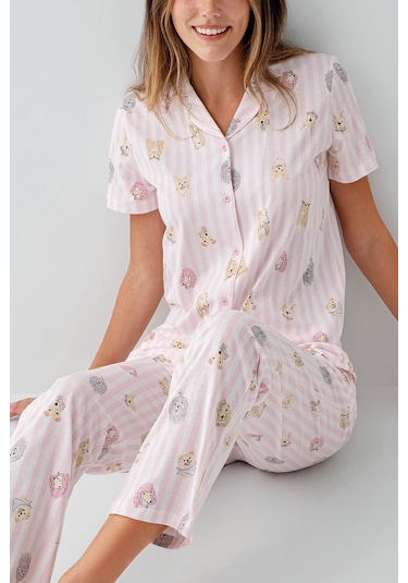 Rolypoly Kadın Pembe Gömlek Pijama Rp3809-s-v1 Pembe