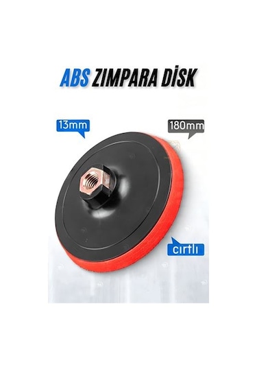 Modacar 180 Mm Cırtlı Zımpara Disk Pasta Cila Sünger Tabanı