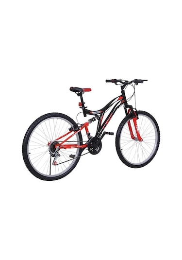 Belderia Tec Master 26 Jant 21 Vites Çift Amortisörlü Dağ Bisikleti 48 Cm Siyah / Kırmızı Siyah - Yeşil