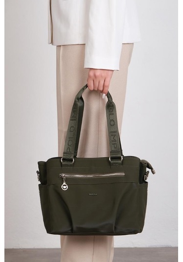 Kadın Omuz Çantası Saten Kumaş 35 25 Cm Çapraz Askılı Postacı Çanta Mega Bag Vegan Deri Kol Çantası Vizon