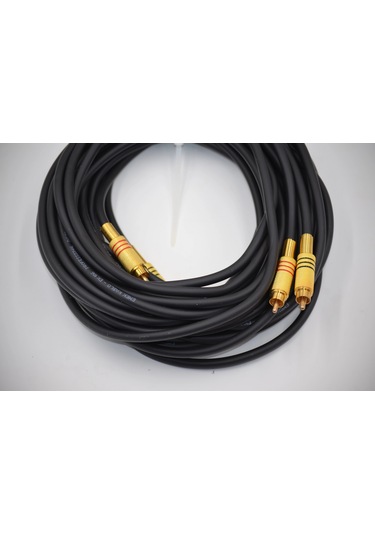 Amfi Rca Kablosu 8 Metre - El Yapımı %100 Bakır Uzun Anfi Rca Ses Kablosu - 8 Mt