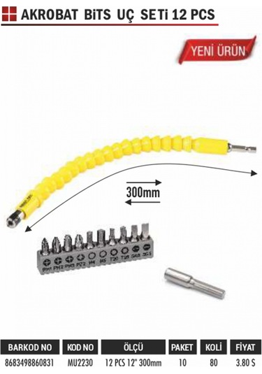 Tornavida Seti Akrobat Bits Uç BayTeCM u223012 Parça