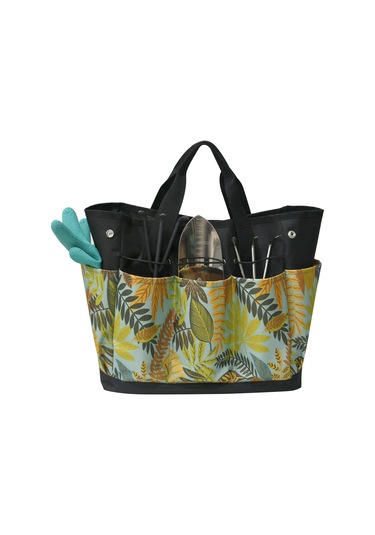 Qingmipy Su Geçirmez 9 Cepli Bahçe Alet Çantası - Taşınabilir Ve Dayanıklı Bahçe Organizatörü Siyah