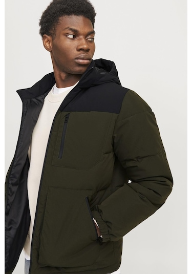 Jjeotto Puffer Jacket Sn Haki 12258416 001