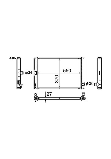 ORIS BTO519026 Radyatör Brazing Corolla Uyumlu D4D 07 545X370X26