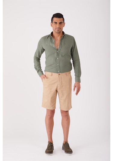 Dufy Camel Erkek Regular Fit Short - 86791 Camel