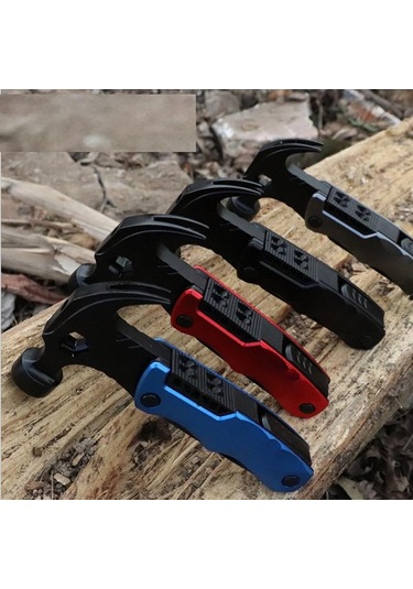 Valkyrie Çok Fonksiyonlu Çekiç Çakı Çantalı Kamp Outdoor Testere Tornavida Seti Siyah